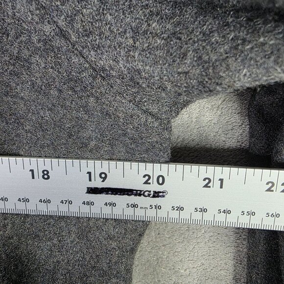 Womens Gray Merona Wool Blend Peacoat Double-Breasted Fully Lined Size L - Picture 5 of 6